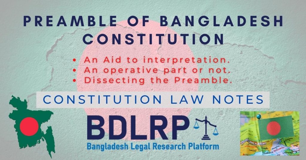 Preamble of Bangladesh Constitution