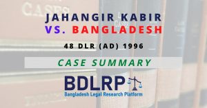 Jahangir Kabir vs. Bangladesh 48 DLR (AD) 1996